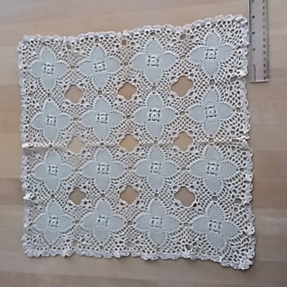 Doilie Handmade Crochet  15x15" - Picture 2 of 3